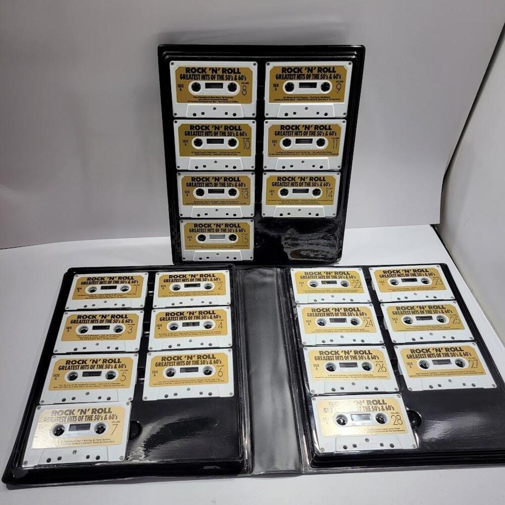 Vintage Various Artists White Cassette Box Set Rock N Roll Greatest Hits 50s 60s